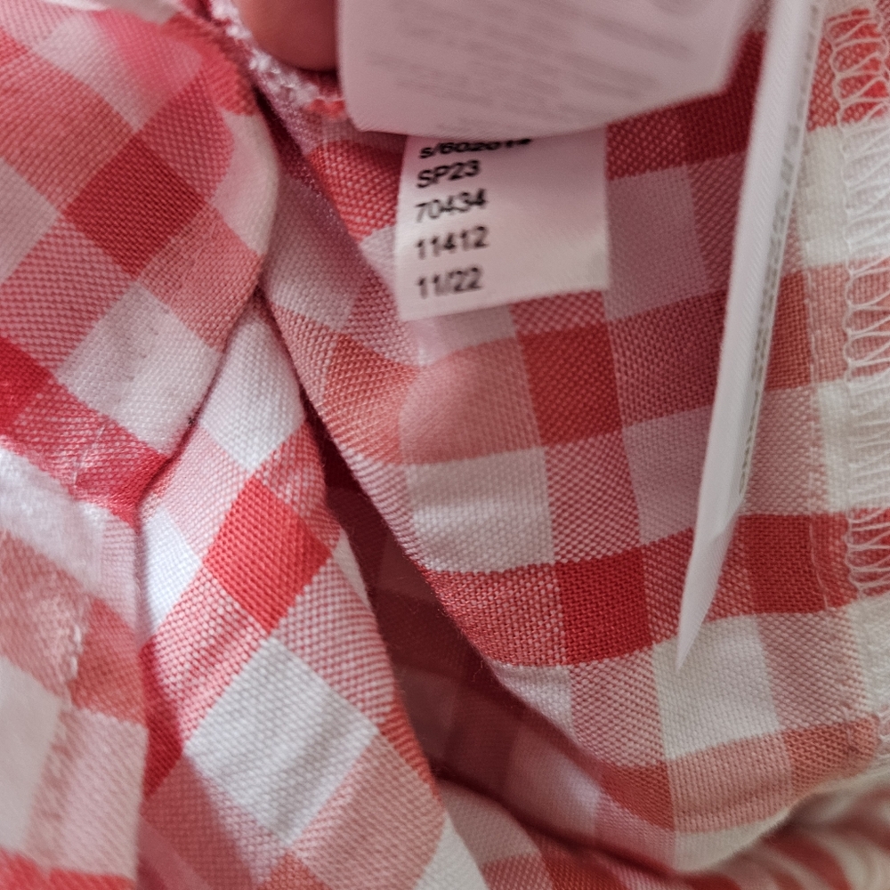 Ann Taylor LOFT Red & White Gingham Plaid Maxi Dress 14 Cottagecore Tomato Girl - Picture 11 of 11